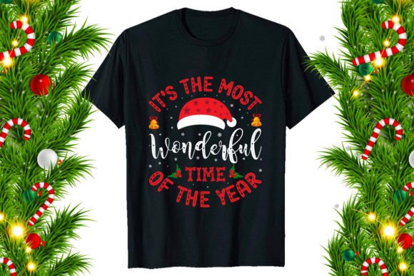 Christmas T-shirt Design Wonderful Time