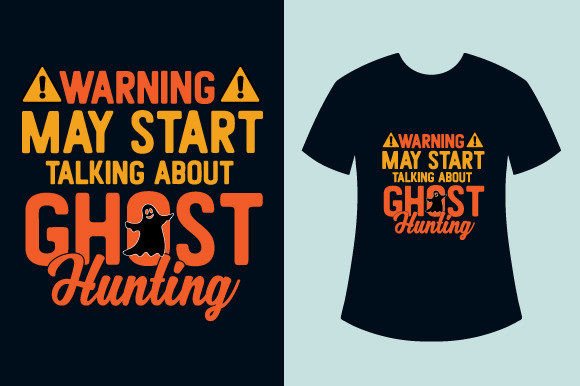 Ghost Hunting Halloween T-shirt Design