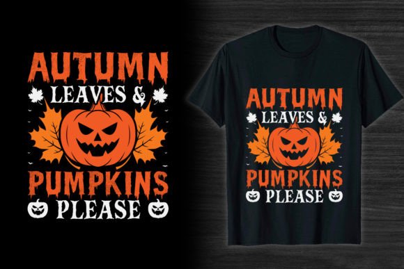 Halloween T Shirt Design Autumn Leaves