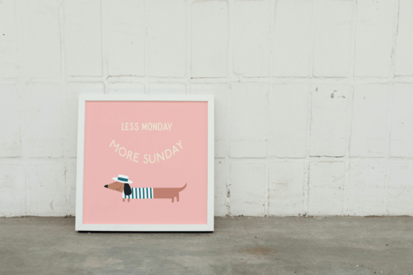 Less Monday More Sunday Illustration