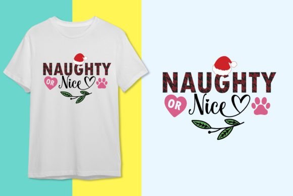 Naughty or Nice PNG. T Shirt Design