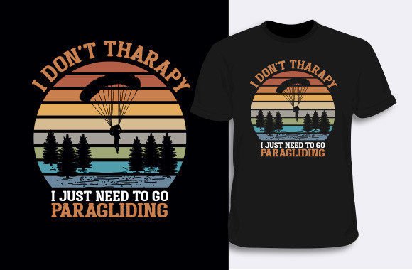 Paragliding T Shirt Design 4