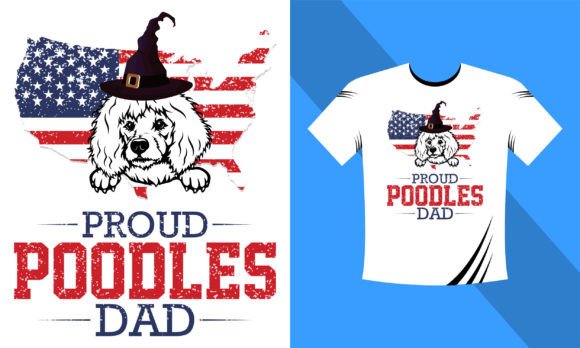 Proud Poodles Dad T-Shirt Design