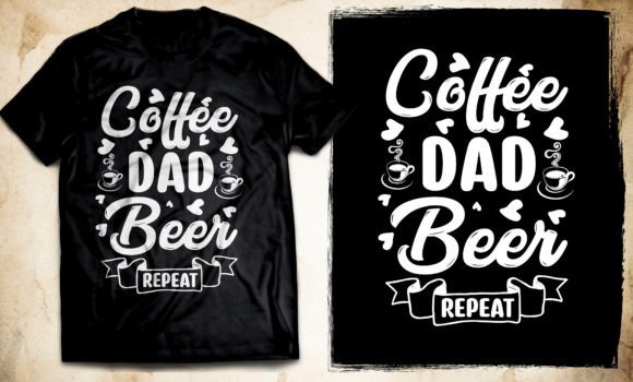 Typography T Shirt Design for Coffee