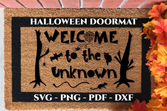 Welcome to Unknown Halloween Door Mat